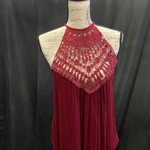 Burgundy summer halter !